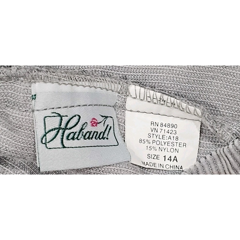 Adrian Delafield by Haband Pants Womens Size 14P Gray Corduroy Elastic Waist - Picture 6 of 6